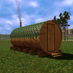 Баня Бочка 5 метров (3 помещения)