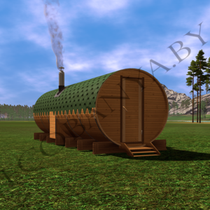 Баня Бочка 6 метров (3 помещения)